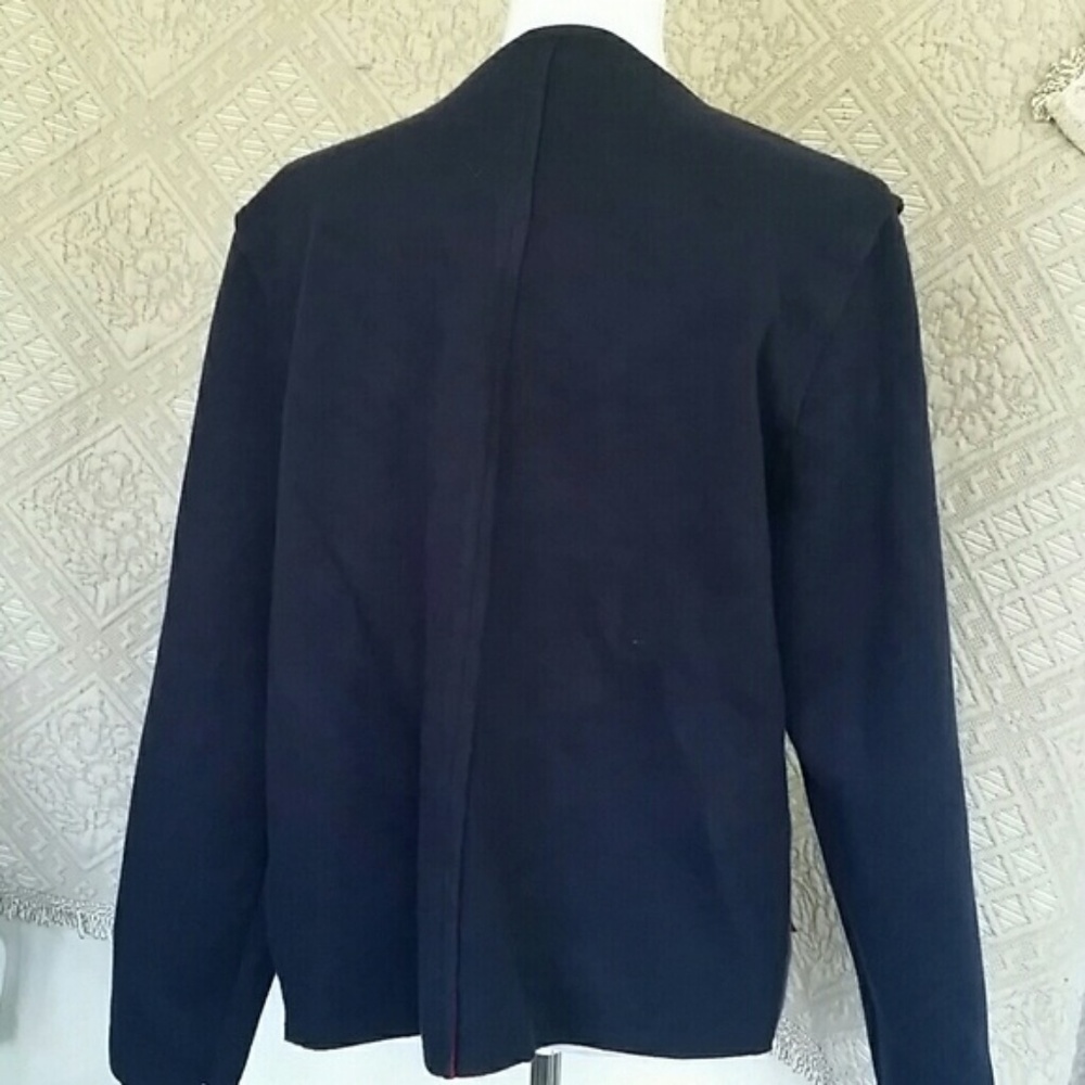 Cristina Paris blue & red open cardigan sz XL NWT - Picture 2 of 4